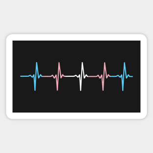 Transgender Pride Heartbeat Pulse Sticker